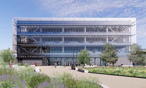 Artist's rendering of the facade of the new office building