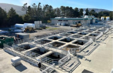 photo of filter beds at the Harry Tracy Water Treatment Plant