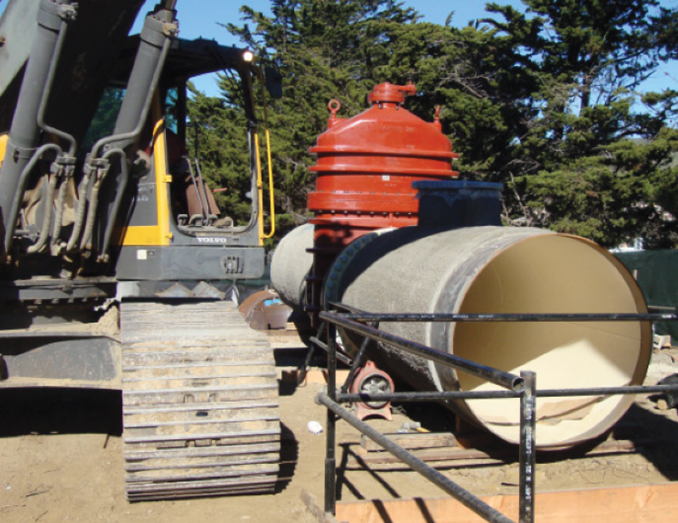 Photo of valves being installed