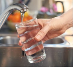 photo of glass being filled from the tap