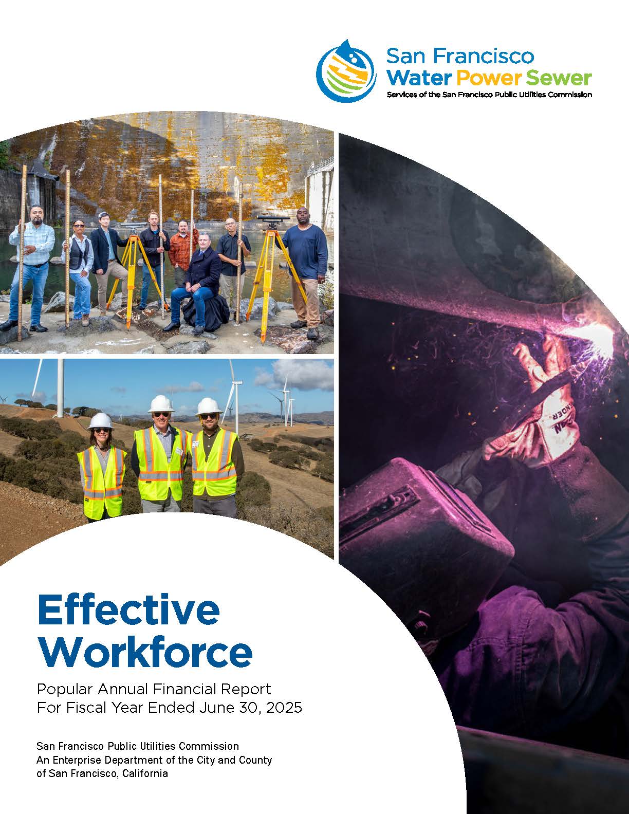 Report cover showing SFPUC employees in the field.