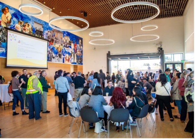 Community members gather for an event at the Southeast Community Center