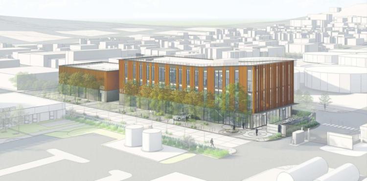 Rendering of the new Southeast Treatment Plant Maintenance Buildings