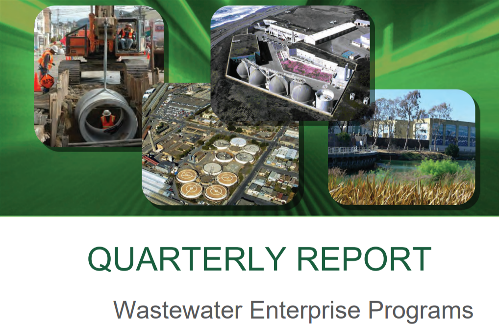 Cover image of the Wastewater Capital Improvement Program quarterly report