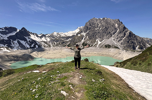 Mia Ingolia at the Austrian Alps.