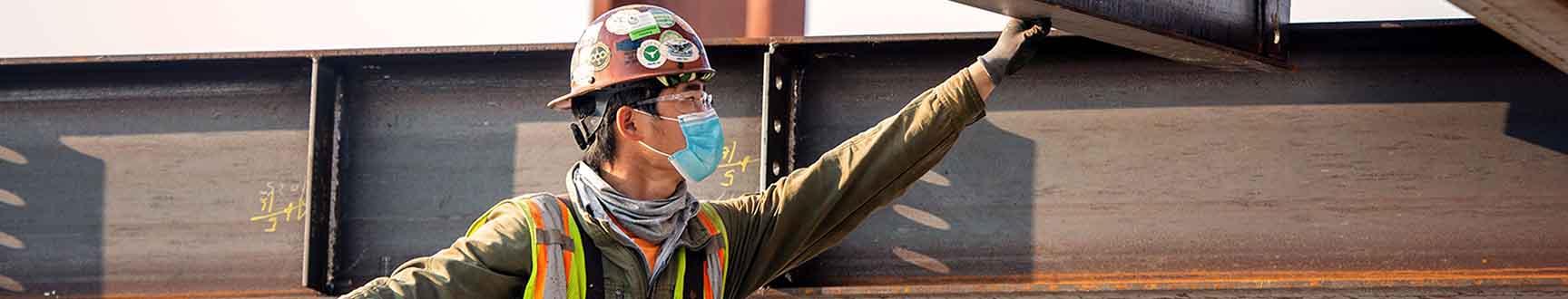 Crewman working at a site.