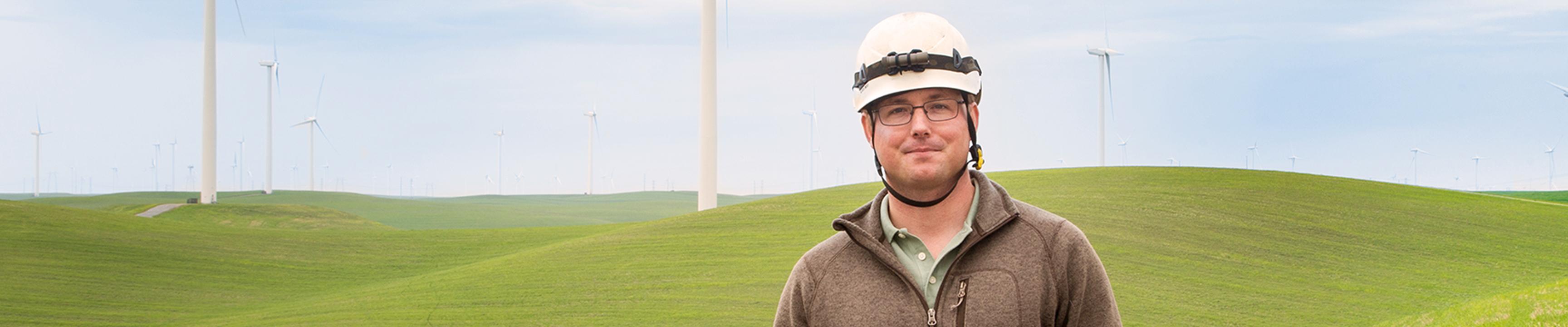 Trabahador ng SFPUC sa Bay Area wind farm