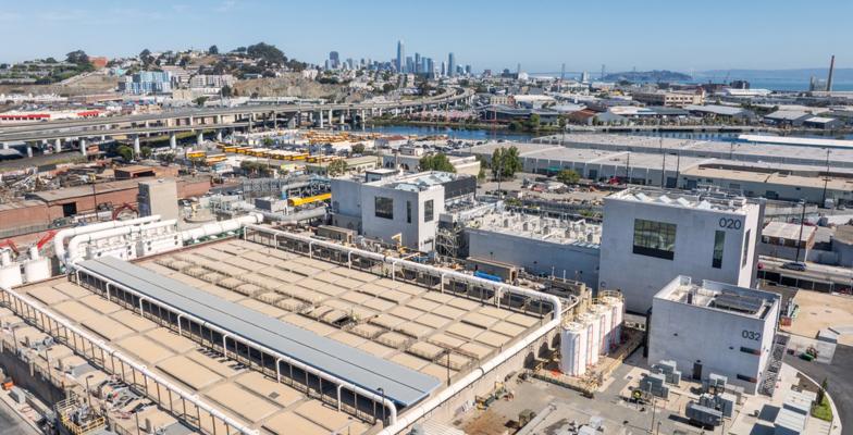 Aerial view of New Headworks Facility Project in San Francisco.