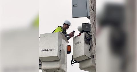 Jesse Syse, Assistant Electronic Maintenance Technician with SFPUC’s Power Enterprise.