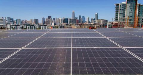 Mission Bay School rooftop solar.