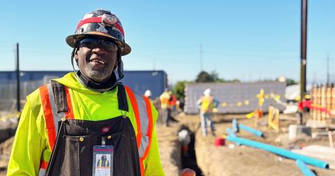 Harold E. Hill at SFPUC worksite on Treasure Island.