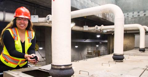 Marta Mendoza, Assistant Environmental Engineer who works in the San Francisco Public Utilities Commission's (SFPUC) Wastewater Enterprise.