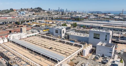 Aerial view of New Headworks Facility Project in San Francisco.