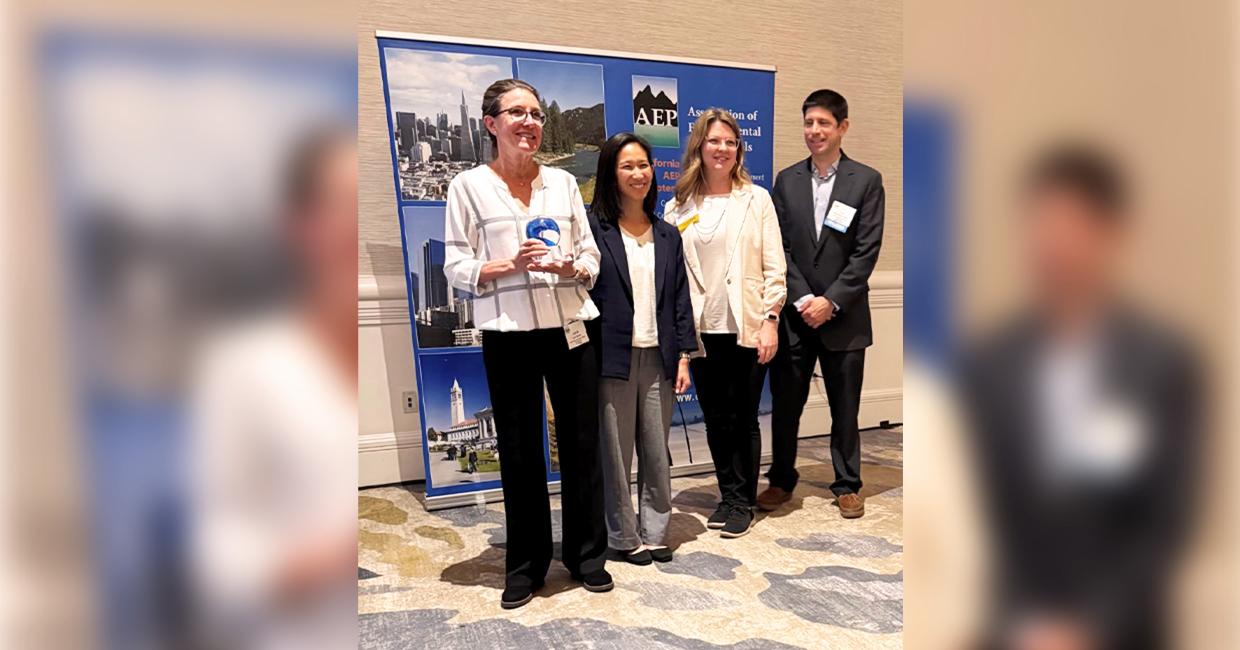 Allison Chan, environmental planner at the SFPUC, received the award alongside our partners, Julie Moore from SF Planning and Karen Lancelle Divita and Eli Davidian from consultancy Environmental Science Associates.