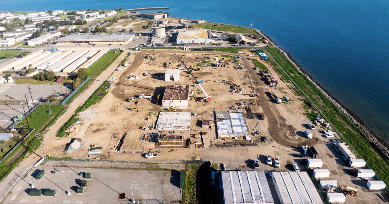 Aerial view of Treasure Island Water Resource Recovery Facility