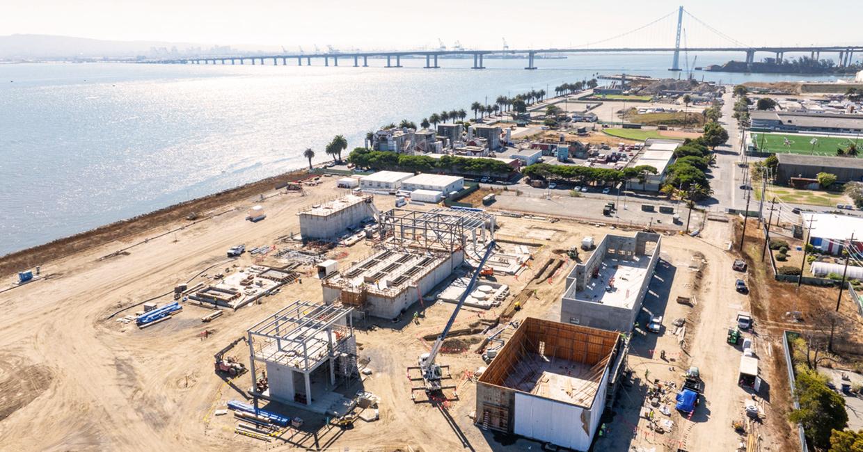 Aerial view of Treasure Island Water Resource Recovery Facility