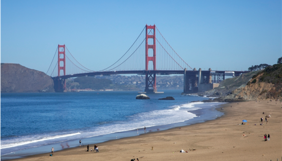 View of Golden Gate from Baker Beach