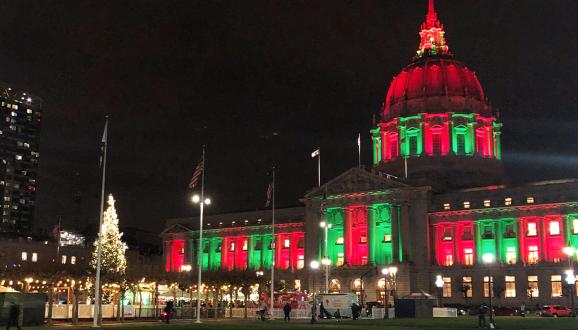 San Francisco City Hall during the Holiday seaosn.