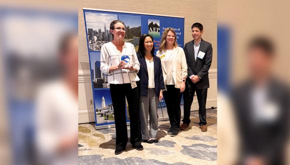 Allison Chan, environmental planner at the SFPUC, received the award alongside our partners, Julie Moore from SF Planning and Karen Lancelle Divita and Eli Davidian from consultancy Environmental Science Associates.
