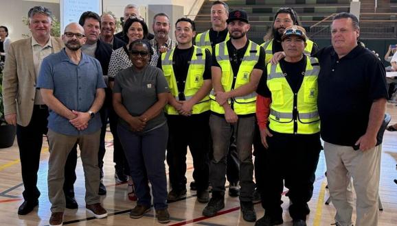 At a recent commission meeting, Rec & Parks honored the SF Water Division including Bill Teahan, Steve Quinn, Greg Hubley, Ryan Murphy, Brenden Mattias, Joe Lopez, Frank Cervantes, and Alex Bell. 