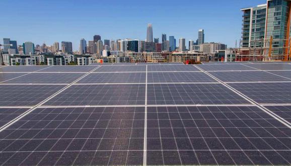 Mission Bay School rooftop solar.