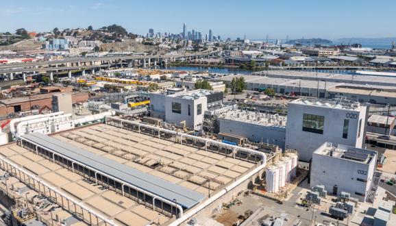 Aerial view of New Headworks Facility Project in San Francisco.