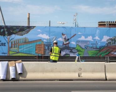 Section of the mural